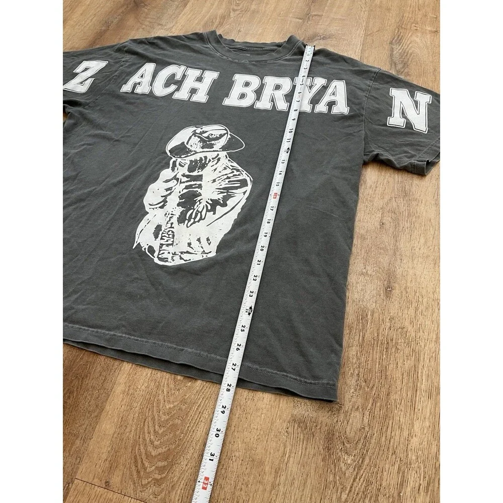 Zach Bryan Burn Burn Burn Buckeye Tour Shirt Tee Gray Large Concert Promo Merch